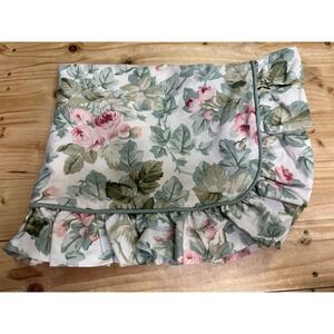 Laura Ashley Pillow Sham Ruffle Floral Pink‎ Green Cottagecore